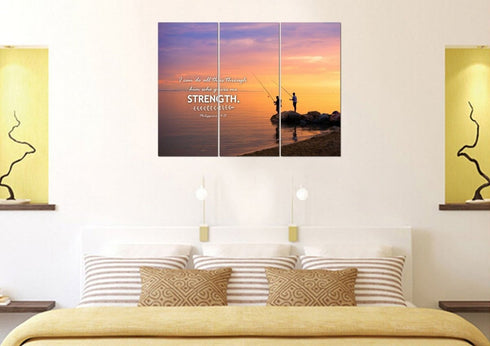 Philippians 4:13 NIV #1 Bible Verse Canvas Wall Art