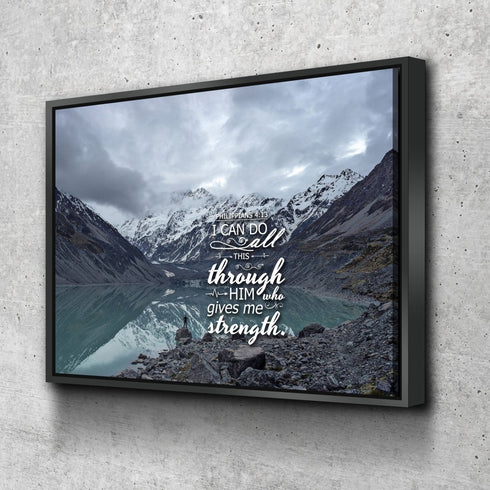 Philippians 4:13 NIV #10 Bible Verse Canvas Wall Art