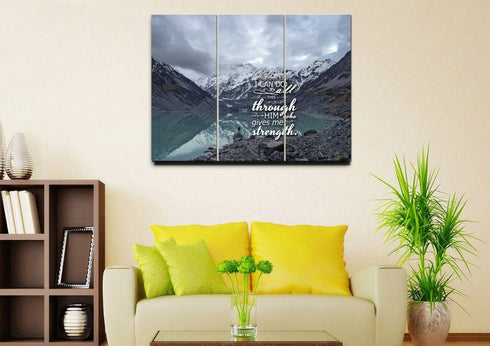 Philippians 4:13 NIV #10 Bible Verse Canvas Wall Art