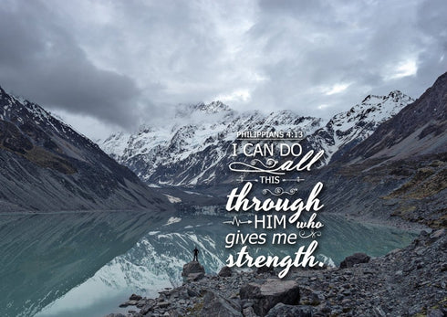 Philippians 4:13 NIV #10 Bible Verse Canvas Wall Art