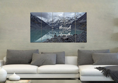 Philippians 4:13 NIV #10 Bible Verse Canvas Wall Art