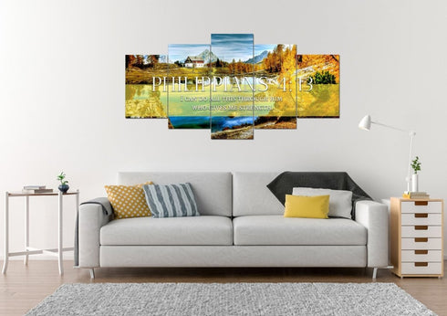 Philippians 4:13 NIV #11 Bible Verse Canvas Wall Art