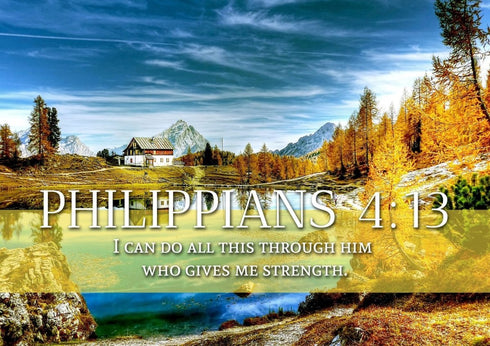 Philippians 4:13 NIV #11 Bible Verse Canvas Wall Art