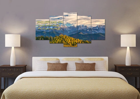 Philippians 4:13 NIV #12 Bible Verse Canvas Wall Art