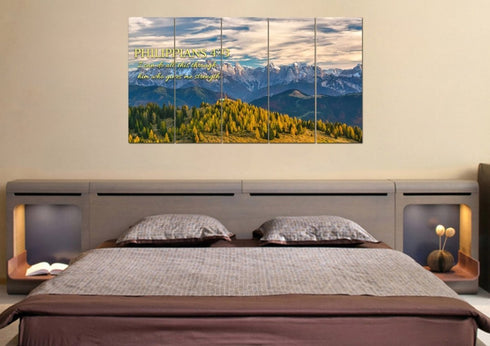 Philippians 4:13 NIV #12 Bible Verse Canvas Wall Art