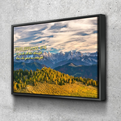 Philippians 4:13 NIV #12 Bible Verse Canvas Wall Art
