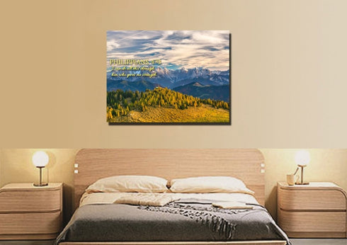 Philippians 4:13 NIV #12 Bible Verse Canvas Wall Art