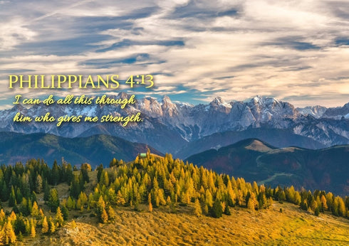 Philippians 4:13 NIV #12 Bible Verse Canvas Wall Art