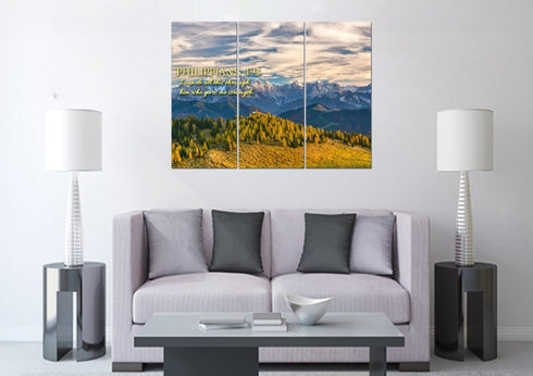 Philippians 4:13 NIV #12 Bible Verse Canvas Wall Art