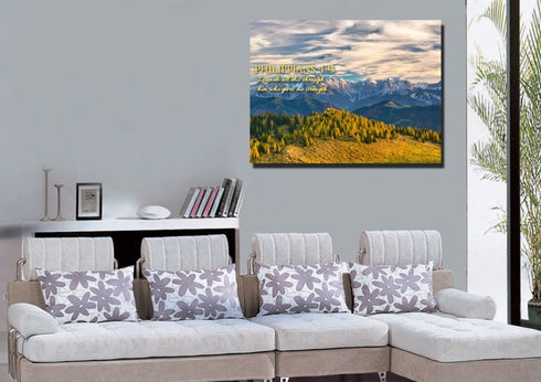 Philippians 4:13 NIV #12 Bible Verse Canvas Wall Art