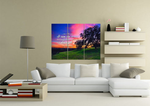 Philippians 4:13 NIV #2 Bible Verse Canvas Wall Art