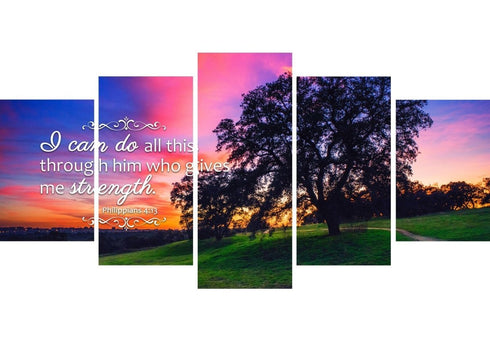 Philippians 4:13 NIV #2 Bible Verse Canvas Wall Art