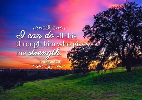 Philippians 4:13 NIV #2 Bible Verse Canvas Wall Art