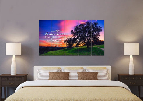 Philippians 4:13 NIV #2 Bible Verse Canvas Wall Art