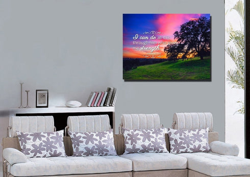 Philippians 4:13 NIV #2 Bible Verse Canvas Wall Art