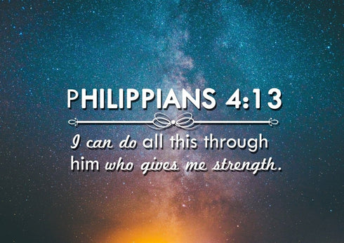 Philippians 4:13 NIV #4 Bible Verse Canvas Wall Art
