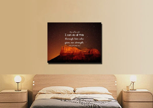 Philippians 4:13 NIV #5 Bible Verse Canvas Wall Art