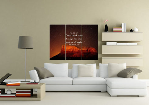 Philippians 4:13 NIV #5 Bible Verse Canvas Wall Art