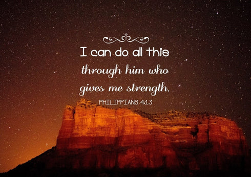Philippians 4:13 NIV #5 Bible Verse Canvas Wall Art