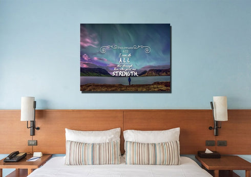 Philippians 4:13 NIV #6 Bible Verse Canvas Wall Art
