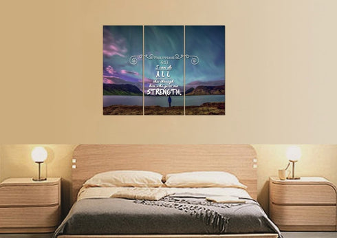 Philippians 4:13 NIV #6 Bible Verse Canvas Wall Art