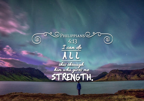 Philippians 4:13 NIV #6 Bible Verse Canvas Wall Art