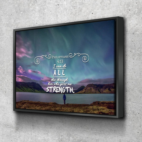 Philippians 4:13 NIV #6 Bible Verse Canvas Wall Art