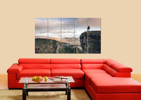 Philippians 4:13 NIV #7 Bible Verse Canvas Wall Art