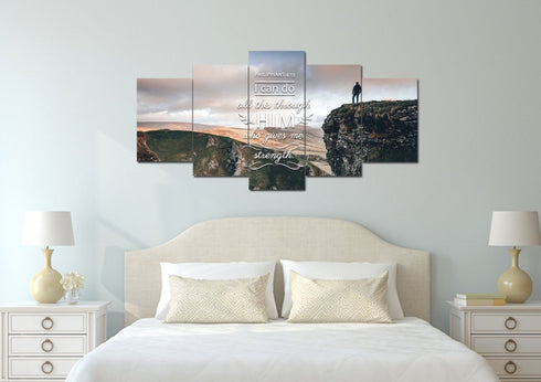 Philippians 4:13 NIV #7 Bible Verse Canvas Wall Art