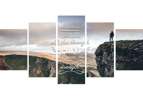 Philippians 4:13 NIV #7 Bible Verse Canvas Wall Art