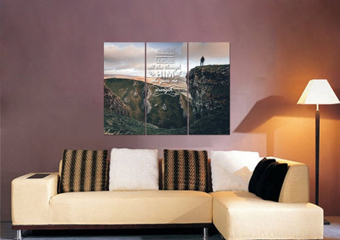 Philippians 4:13 NIV #7 Bible Verse Canvas Wall Art