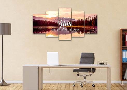 Philippians 4:13 NIV I Can Do All Things Through Christ Bible Verse Canvas Wall Art