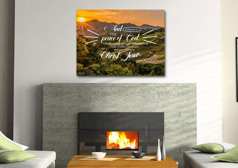 Philippians 4:7 Canvas Wall Art Print - Christian Walls