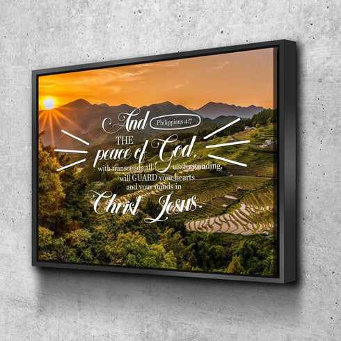 Philippians 4:7 Canvas Wall Art Print - Christian Walls
