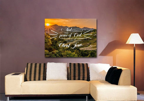 Philippians 4:7 Canvas Wall Art Print - Christian Walls