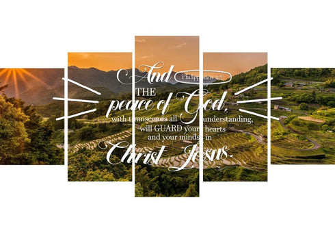 Philippians 4:7 Canvas Wall Art Print - Christian Walls