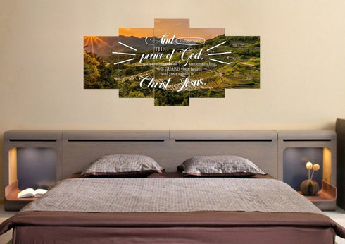 Philippians 4:7 Canvas Wall Art Print - Christian Walls