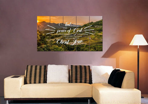 Philippians 4:7 Canvas Wall Art Print - Christian Walls