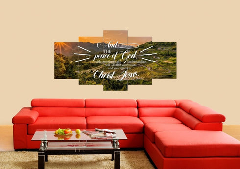 Philippians 4:7 Canvas Wall Art Print - Christian Walls