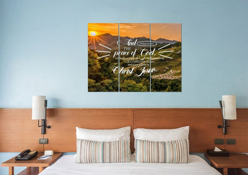 Philippians 4:7 Canvas Wall Art Print - Christian Walls