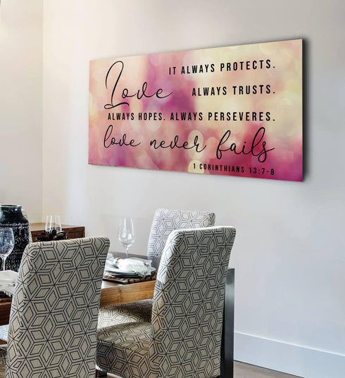 Pink & Purple #19 Love is Patient, Love is Kind Wall Art