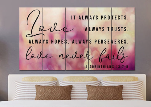 Pink & Purple #19 Love is Patient, Love is Kind Wall Art