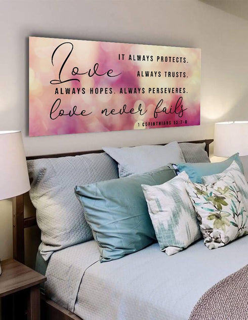 Pink & Purple #19 Love is Patient, Love is Kind Wall Art