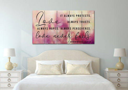 Pink & Purple #19 Love is Patient, Love is Kind Wall Art