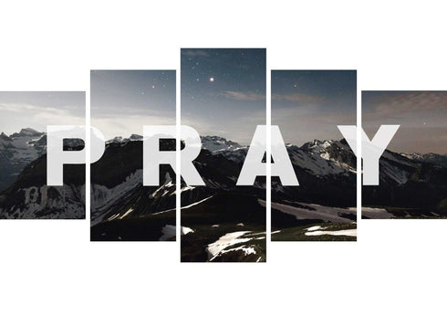 Pray Christian Quote Canvas Wall Art Print - Christian Walls
