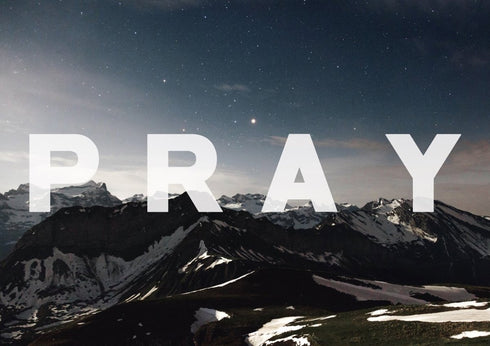 Pray Christian Quote Canvas Wall Art Print - Christian Walls