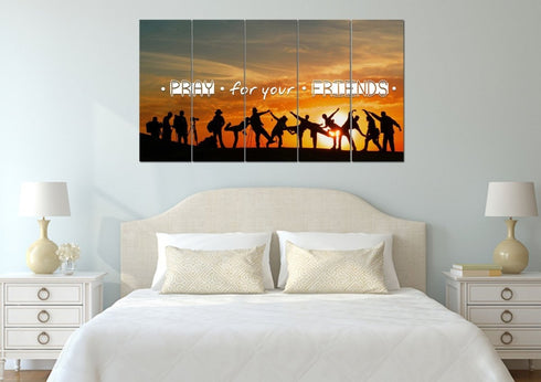 Pray for your Friends Christian Quotes Wall Art Canvas