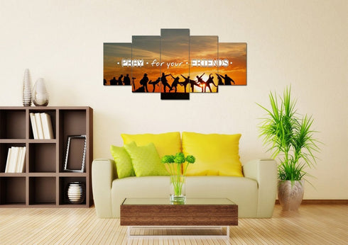 Pray for your Friends Christian Quotes Wall Art Canvas