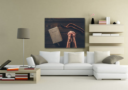 Praying Hands in Prayer Wall Art #29 Canvas
