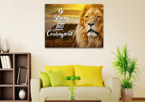 Pride Lion #6 Joshua 1:9 Be Strong and Courageous Wall Art